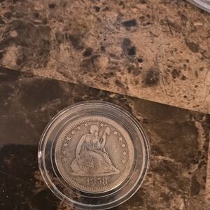 Antique Silver Coin in Protective Case